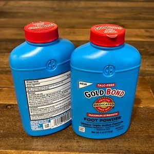 2 Pack Gold Bond Maximum Strength Foot Powder 4 oz each
